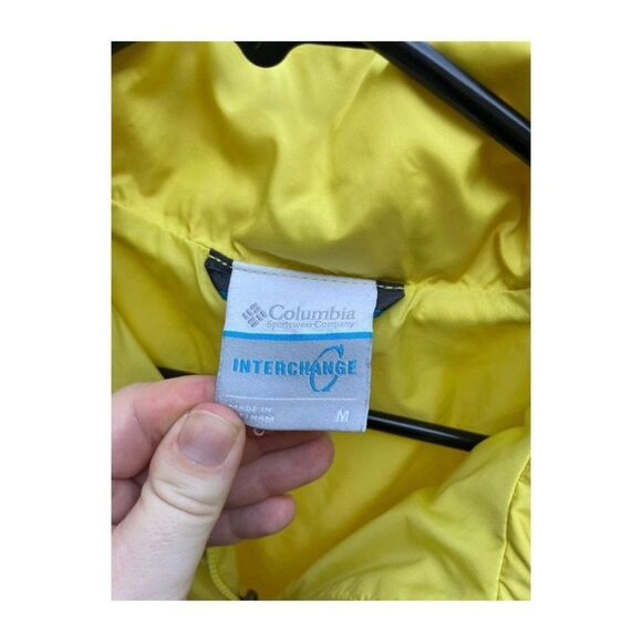 Columbia Jacket Puffer Interchange Chartreuse Youth Sz M - Picture 4 of 7